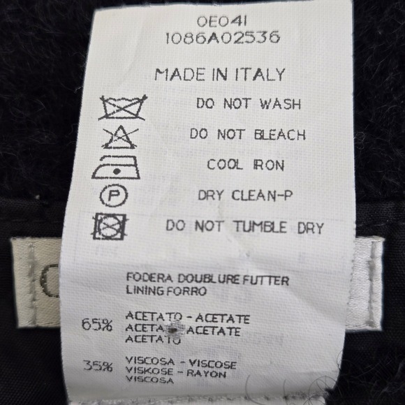 Caractere Mohair Wool Blend Mini Skirt, Made in Italy, Black, Size‎ UK 10 US 12 - Picture 6 of 10